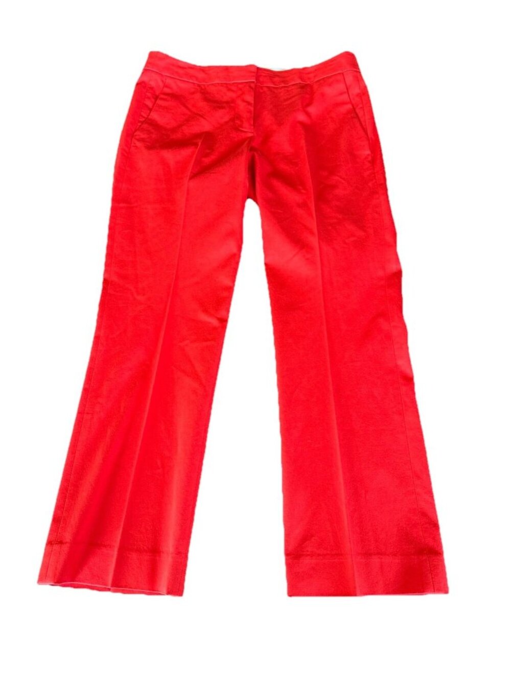 J. CREW RED CAMPBELL CAPRI PANT IN STRETCH COTTON A0072 SZ 8 DRESS PANTS